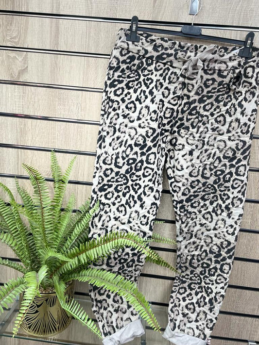 Leopard print trousers